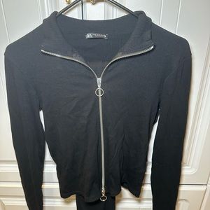 Zara 2 piece pants and long sleeve zip up set